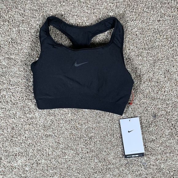 Nike Other - Nike Dri-FIT Swoosh Seamless Women’s Small-Support Sports Bra DD3540-010 BLACK